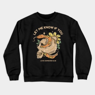 skull snake with sunflower Crewneck Sweatshirt